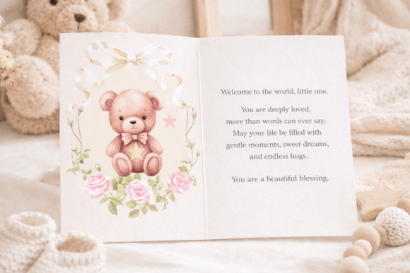 Baby Teddy Bear Floral Card Design: A Timeless Choice for Modern Celebrations