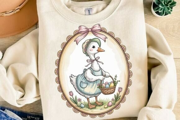 Bringing Whimsy to Life with the Floral Coquette Spring Easter Goose Png