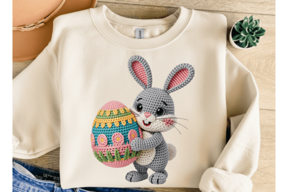 Crochet Easter Bunny PNG Design
