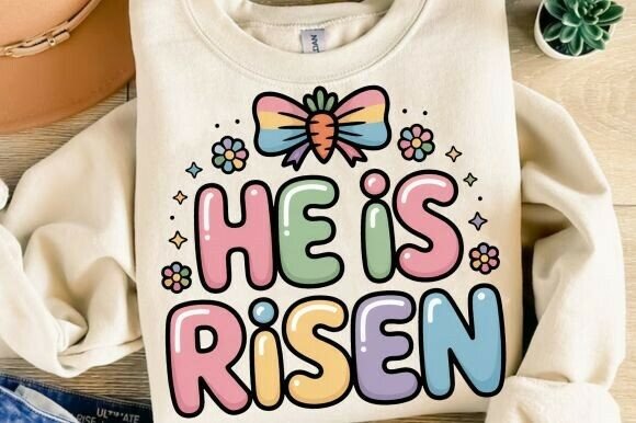 Elevating Faith-Based Design with He is Risen PNG and Glitter Easter Jesus PNG Assets