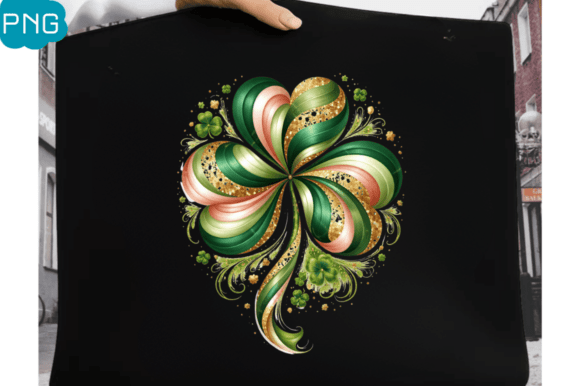 Glitter Shamrock St Patricks Day PNG