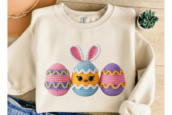 Integrating Crochet Easter Eggs PNG into Your Spring Design Workflow