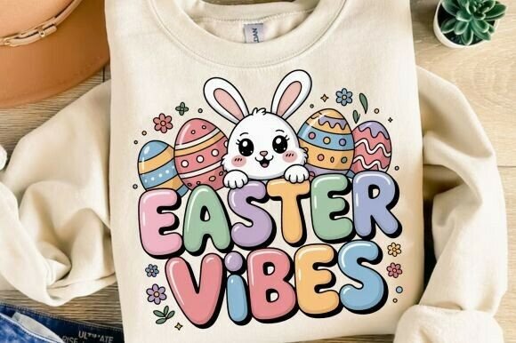 Maximizing Creative Potential with Happy Easter Vibes PNG and Cute Bunny Png Assets for Print-on-Demand Success