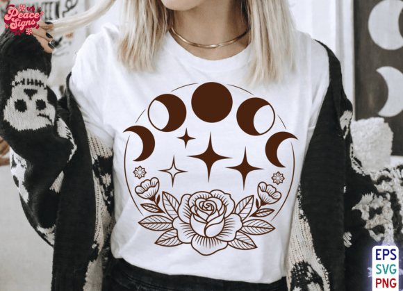 Moon Phase Floral SVG: Witchy Design Guide