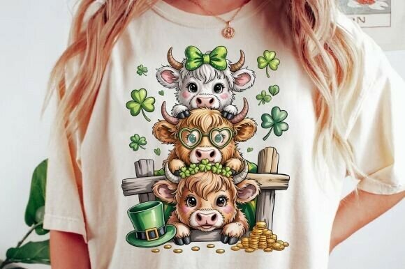St Patrick’s Day Lucky Cute Cow PNG