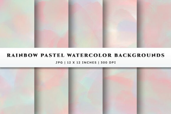 Watercolor Backgrounds - Rainbow Pastel: A Versatile Resource for Modern Creatives
